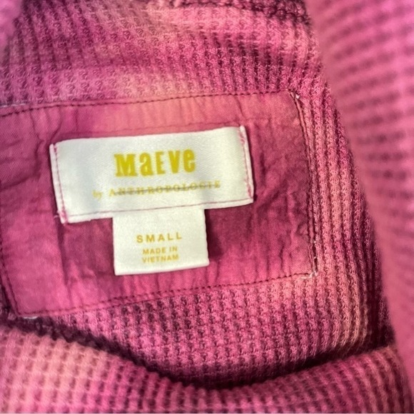 ANTHROPOLOGIE Maeve‎ Tie Dye Thermal Cowl Neck Top Size S - Picture 7 of 7